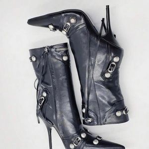 Never worn studded black shoes size 8.5